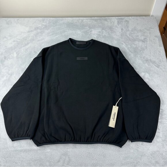 Essentials Men's Size Medium Fear of God Oversized Black Crewneck 100% Cotton - Picture 3 of 14